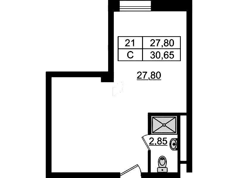 Квартира студия 33.09 м², 9/9 эт., Апарт-отель «Апарт отель Well»